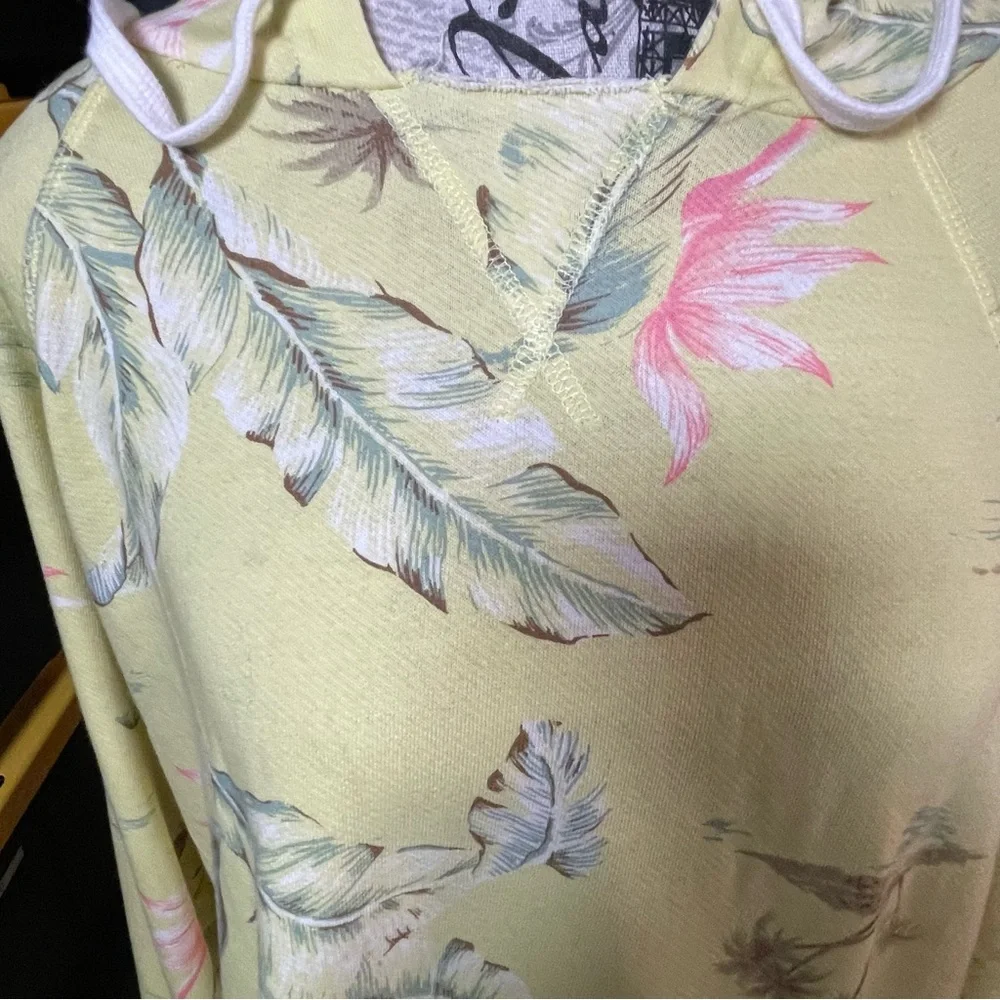 Billabong Yellow Pink Long Sleeve Hooded Sweatshirt - Picture 9 of 9